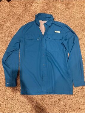 Men's Lightweight Long-Sleeve Shirt Jacket - Blue